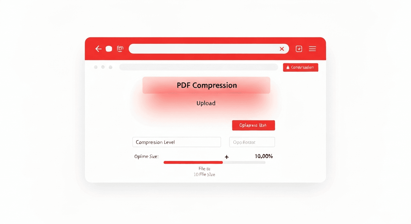 Compress PDF tool interface showing file size reduction before sending via WhatsApp