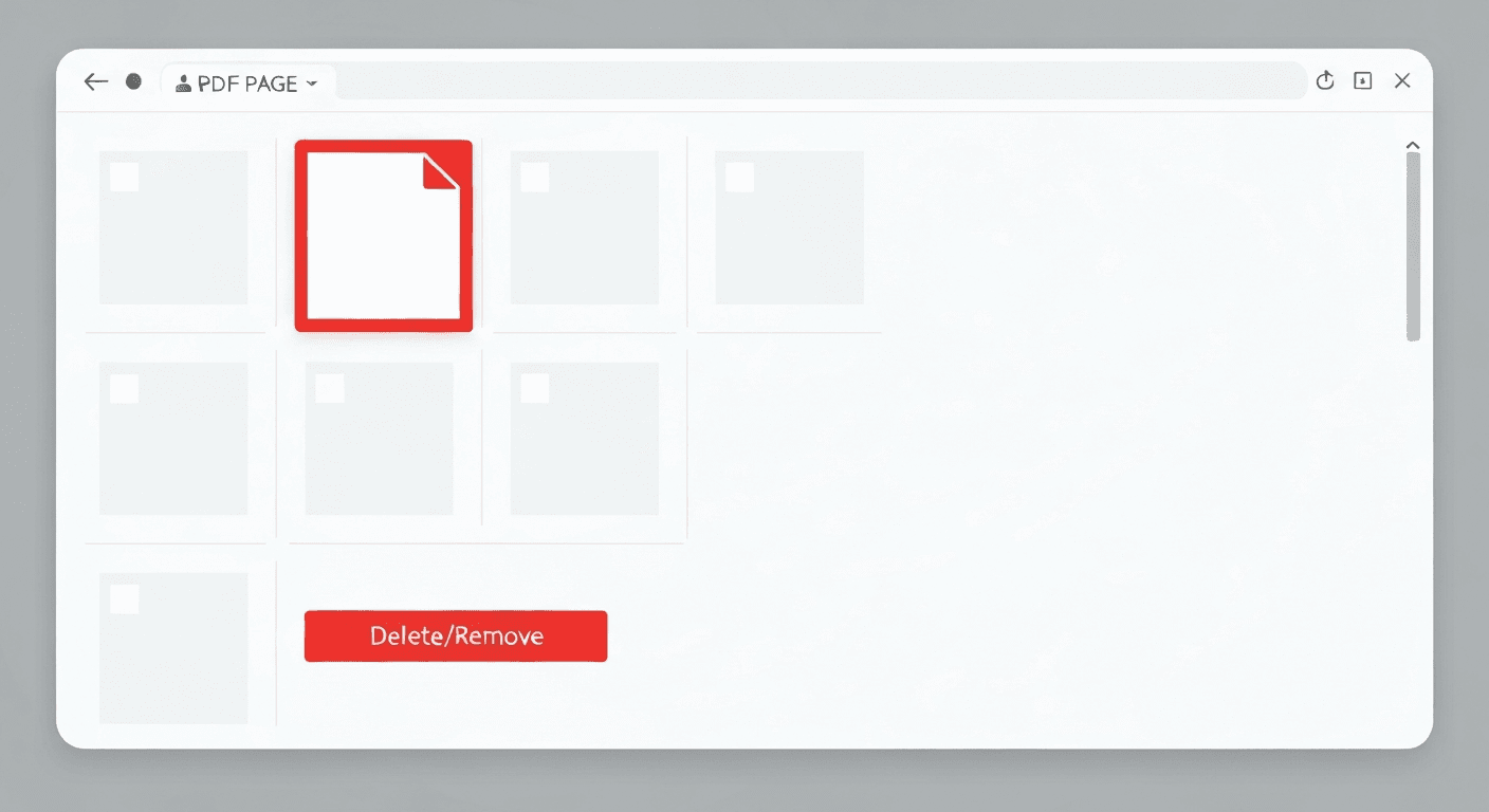 PDF page manager tool showing blank pages being identified and removed
