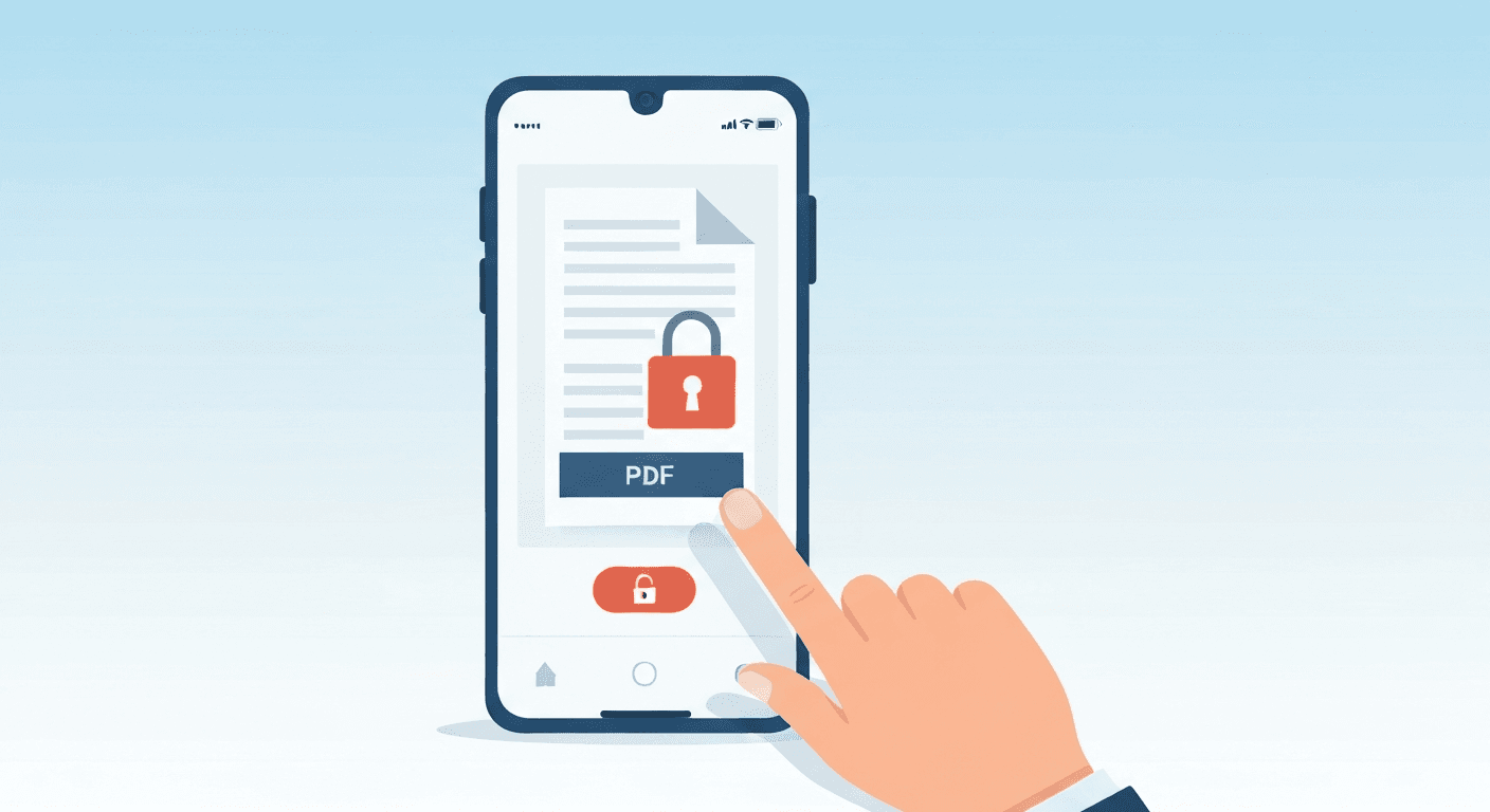 Removing PDF password on a smartphone using a free online tool