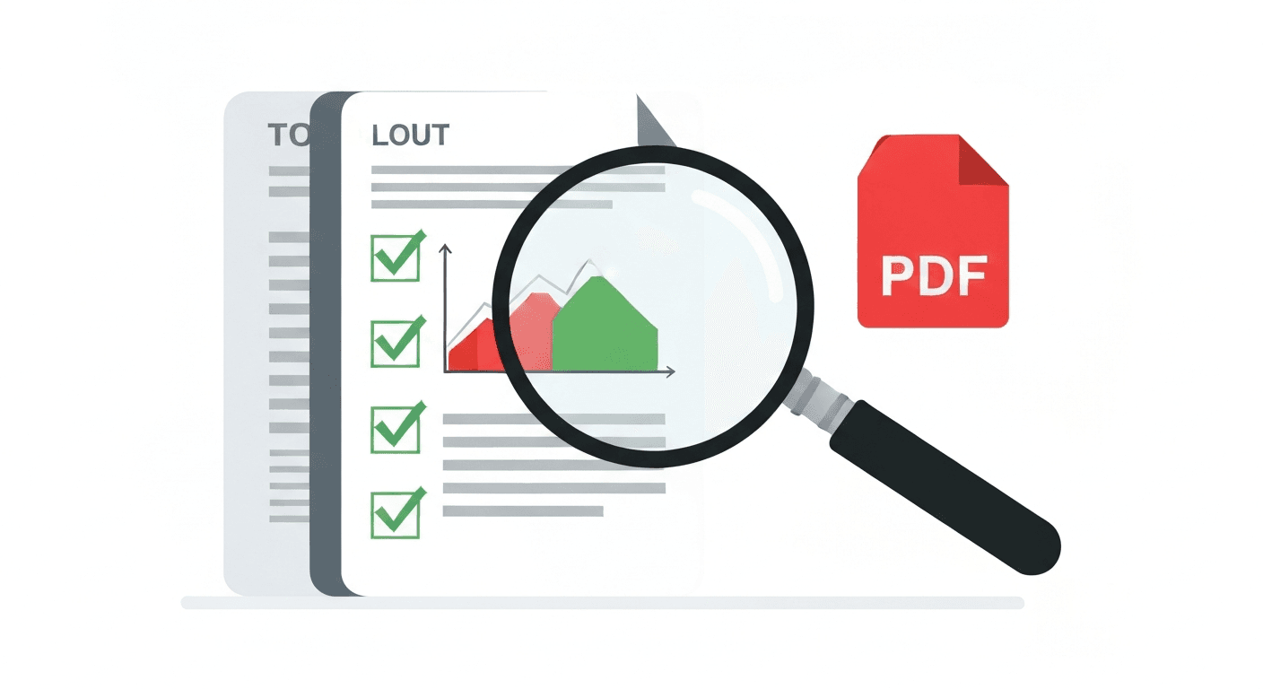 Magnified merged PDF document showing crisp sharp text and vector graphics fully preserved